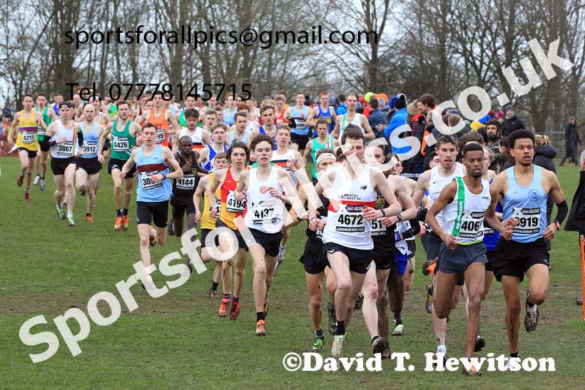 Senior Mens 2023 UK CAU Inter Counties Cross Country Champs, Prestwold Hall, Loughborough. Photo: David T. Hewitson/Sports for All Pics